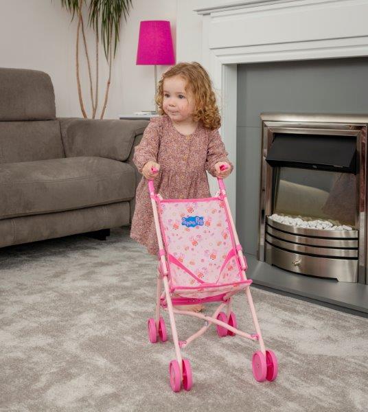 Peppa Pig Single Dolls Stroller - Pink