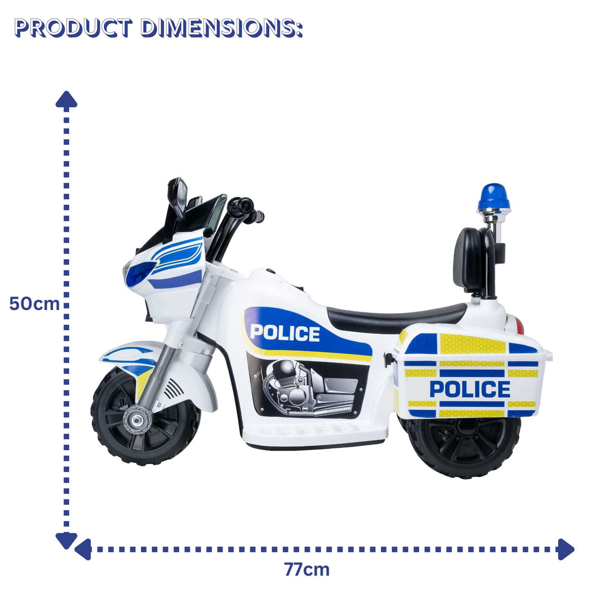 EVO 6v Kids Electric Ride-On Police Bike