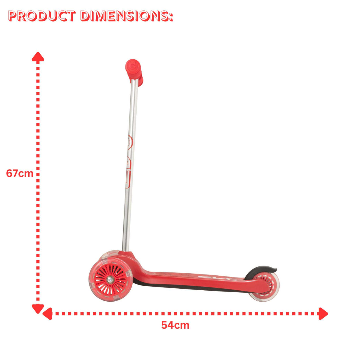 EVO Light-Up Move 'N' Groove Scooter - Red