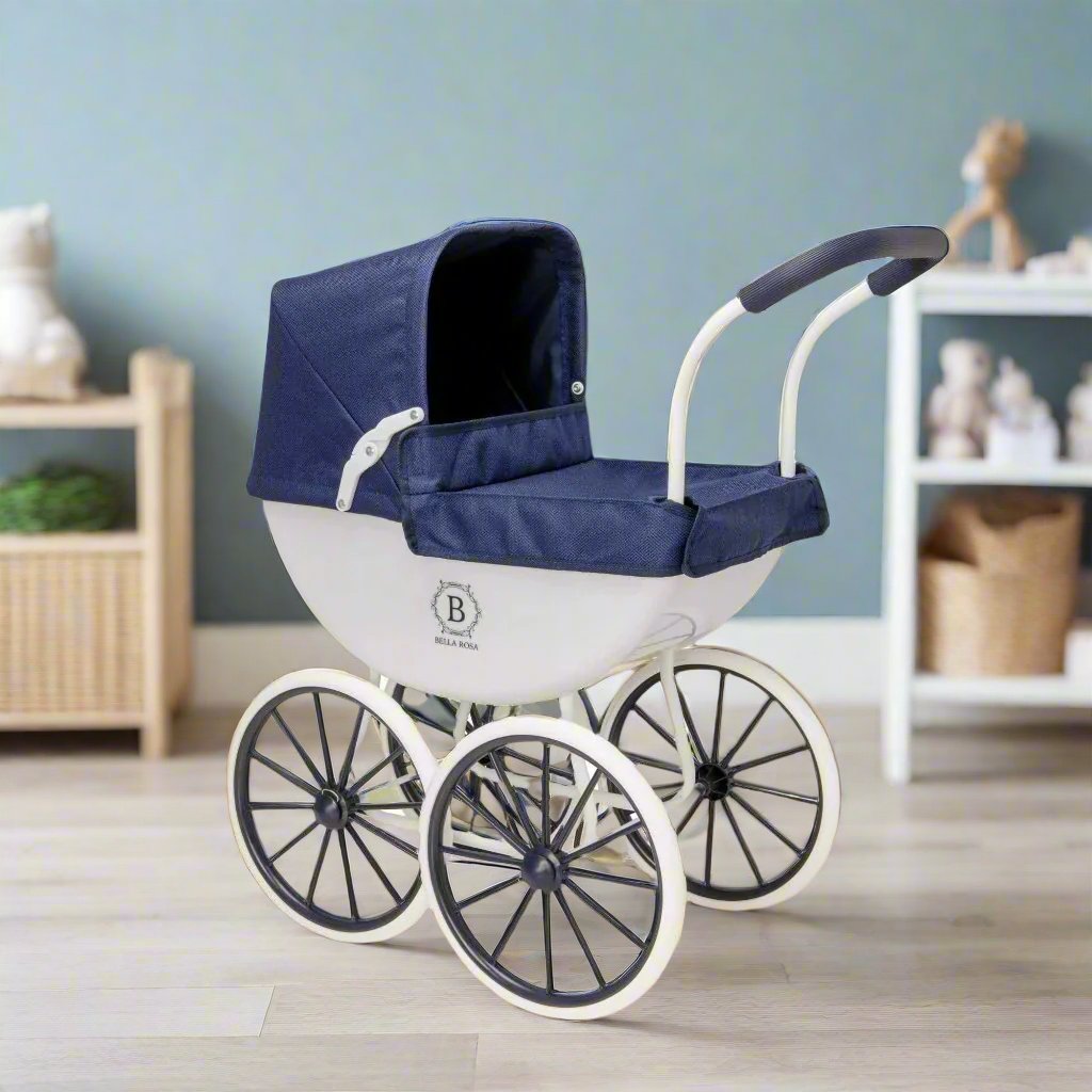 Bella Rosa My First Carriage Pram - Navy