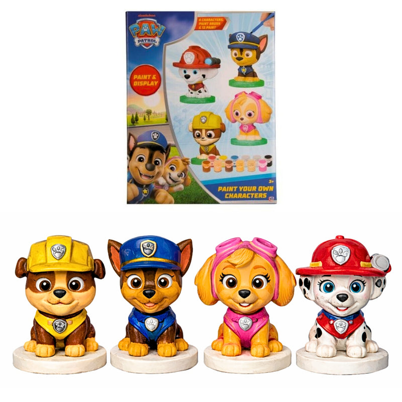 Paw Patrol Paint Your Own Figure Set – 4 Character Craft Kit with Paints