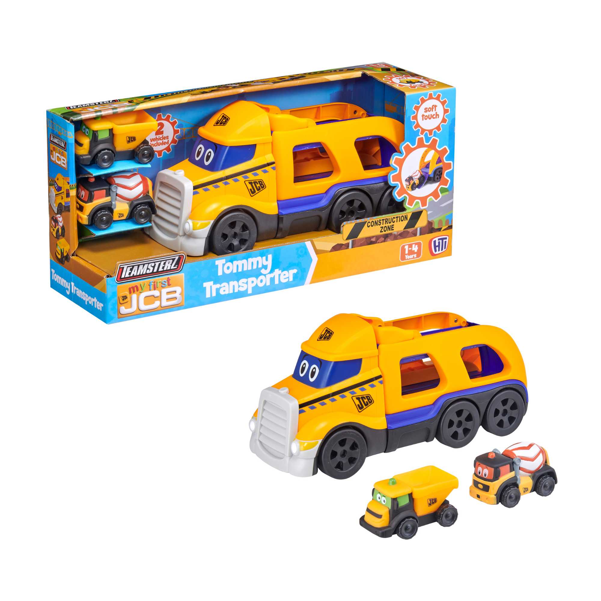 Teamsterz My First JCB Tommy Transporter | Includes 2 Cars