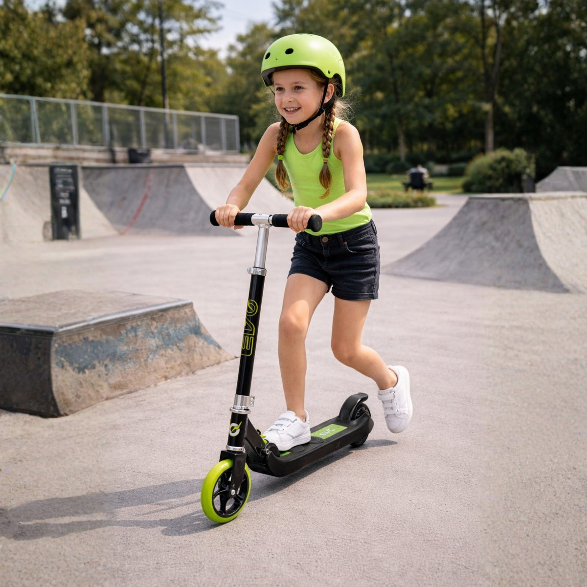 EVO VT1 Childrens Electric Scooter - Lime Green