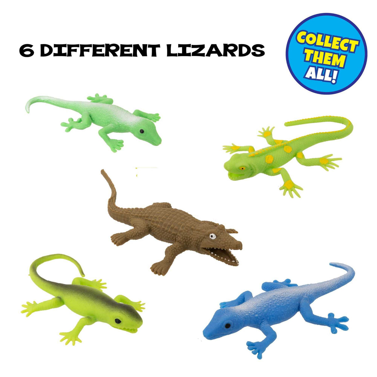 Creepsterz Stretchy Lizards Assorted Fidget Toys - 24 Pack