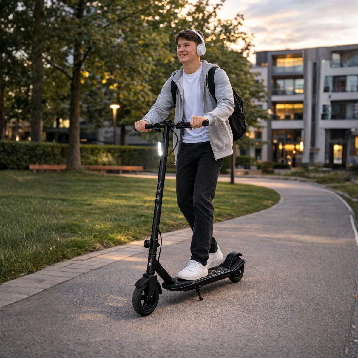 EVO VT3 Electric E-Scooter – & Black | Folding Teen/Adult Scooter