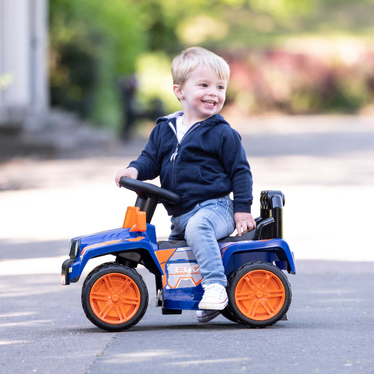 Evo 6V Kids Electric Ride On Blue Zoom 4X4 Truck