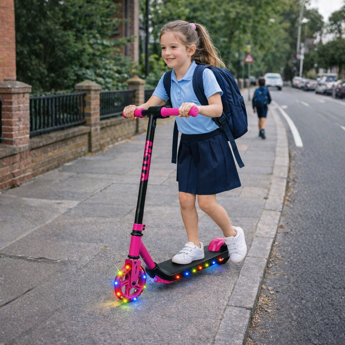 ATOM Light Up Electric Lightening Scooter - Pink