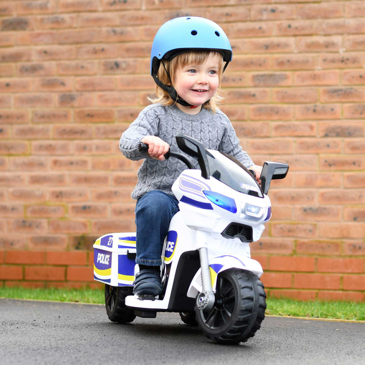 EVO 6v Kids Electric Ride-On Police Bike