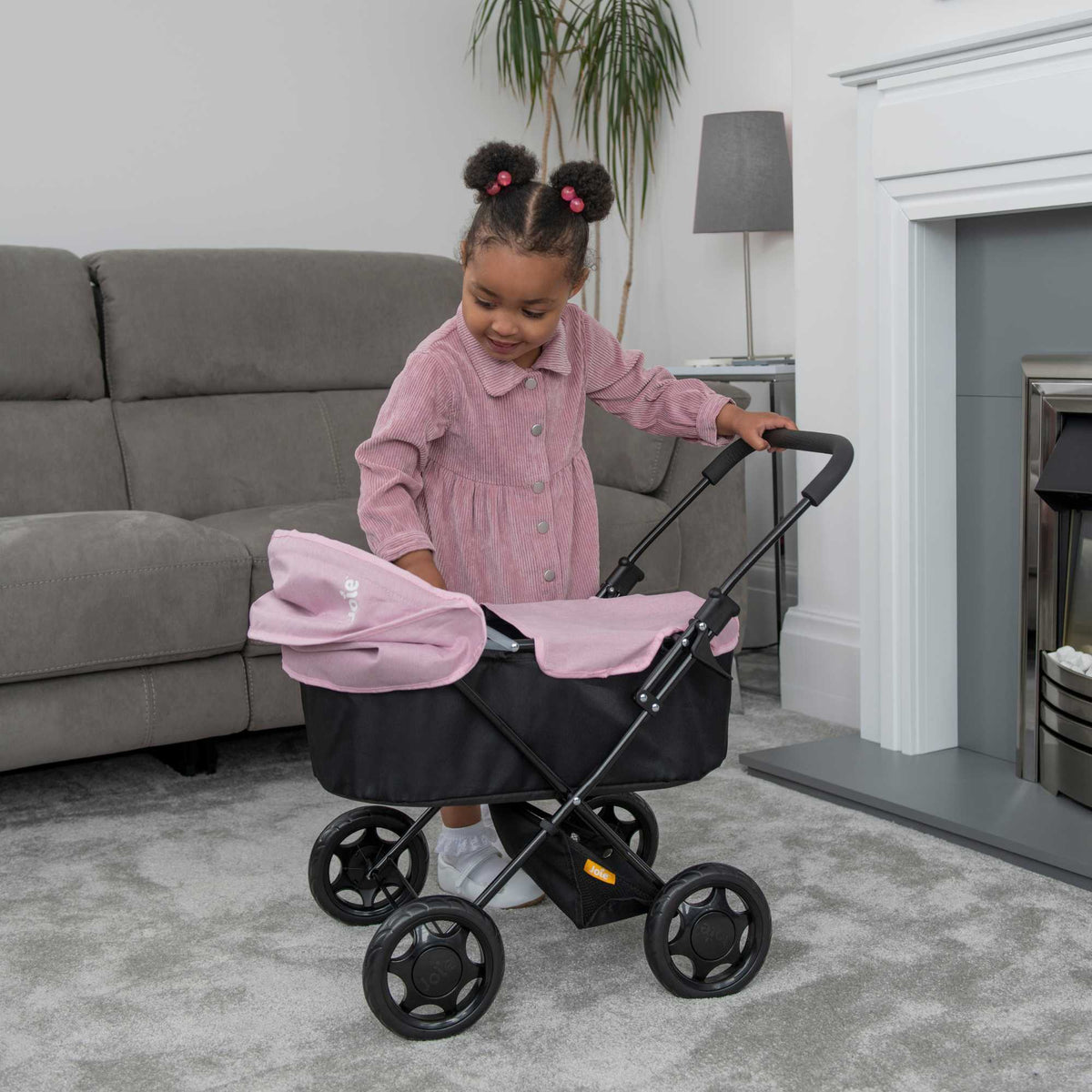 Joie Baby Dolls Pram - Pink & Black