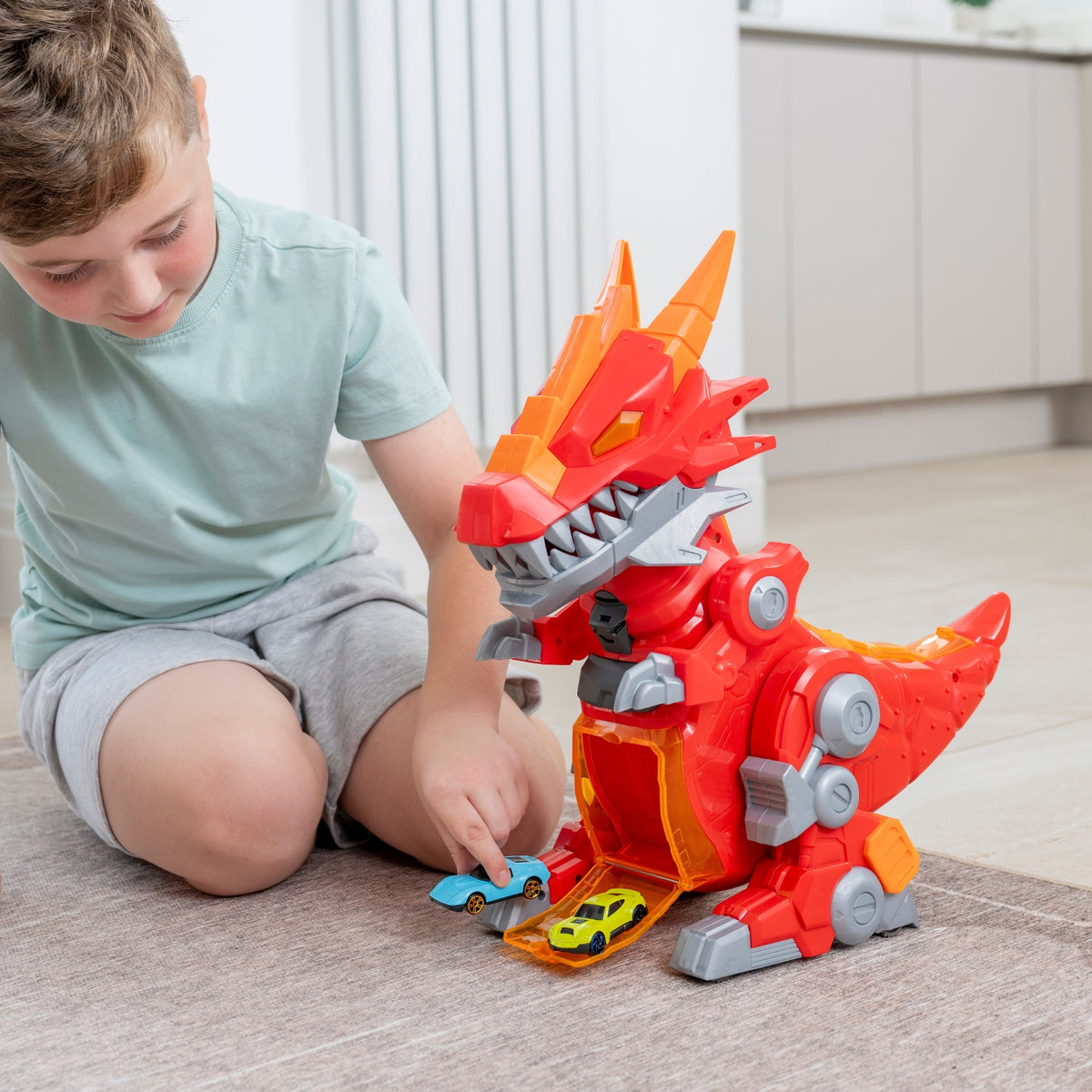 Teamsterz Robo Wreckers Mega Beast Playset - Includes Die-Cast Car