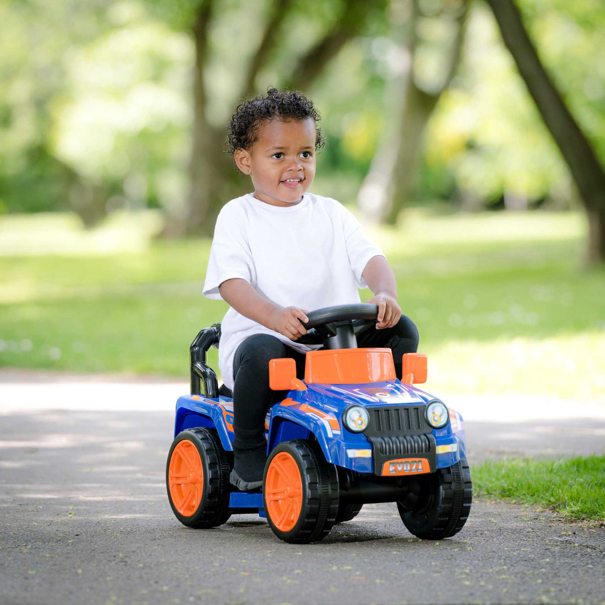 Evo 6V Kids Electric Ride On Blue Zoom 4X4 Truck