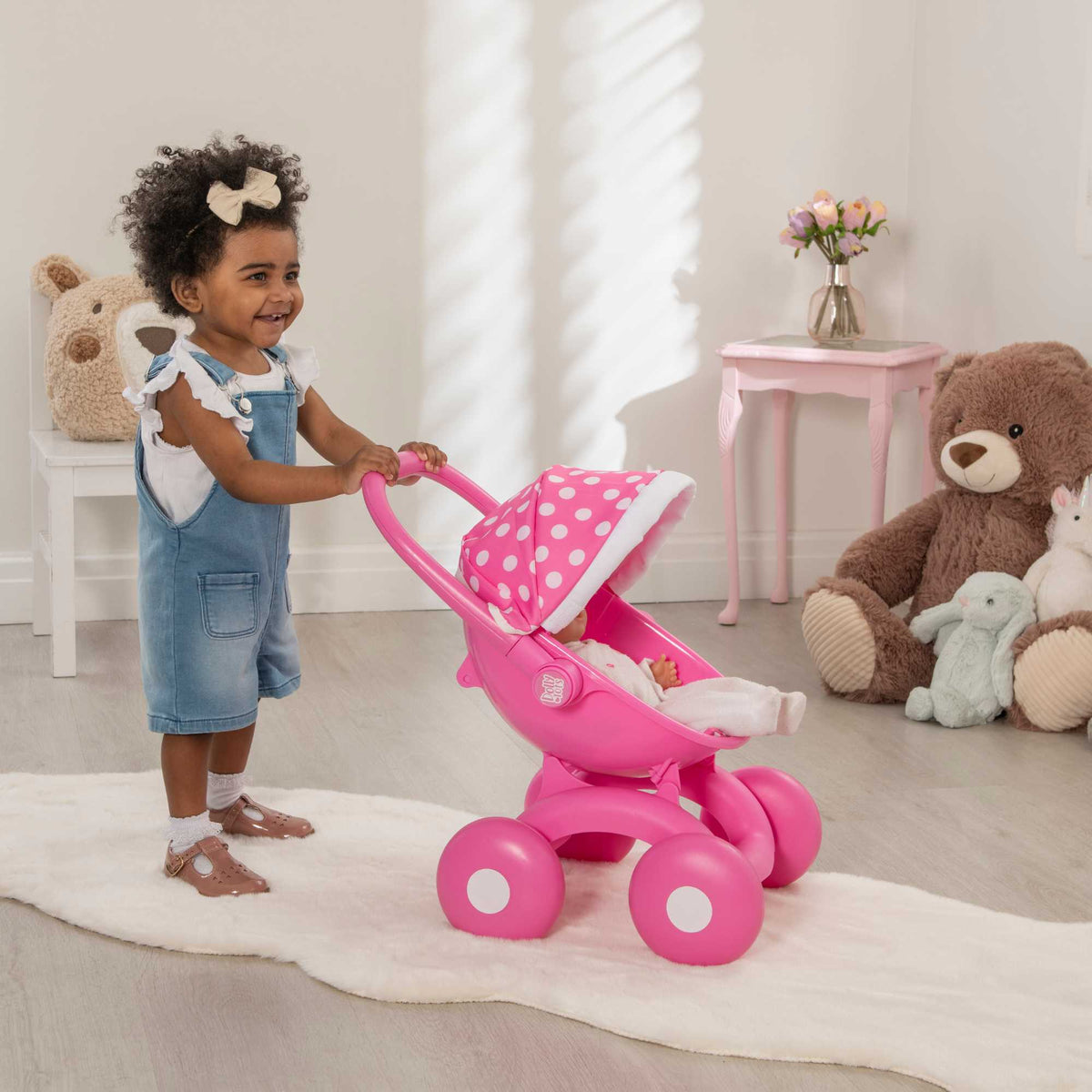 Dolly Tots My First 4 in 1 Dolls Pram - Pink