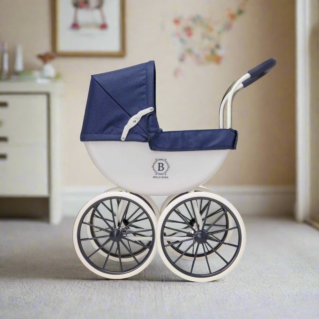 Bella Rosa My First Carriage Pram - Navy