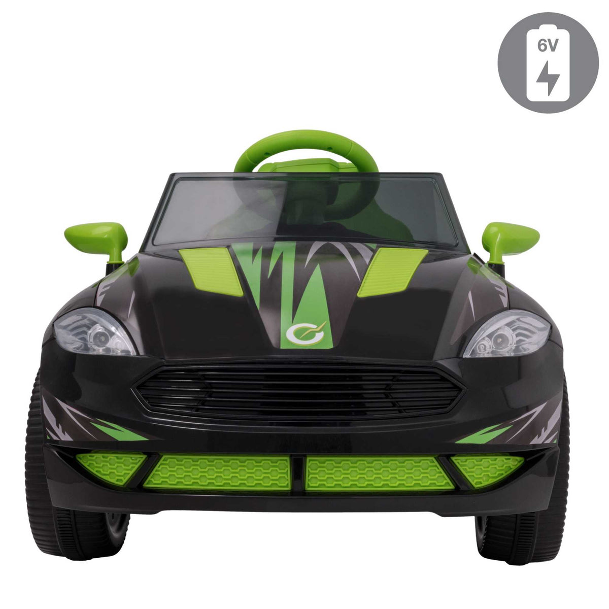 EVO 6V Electric Ride On Venom Car Green &amp; Black