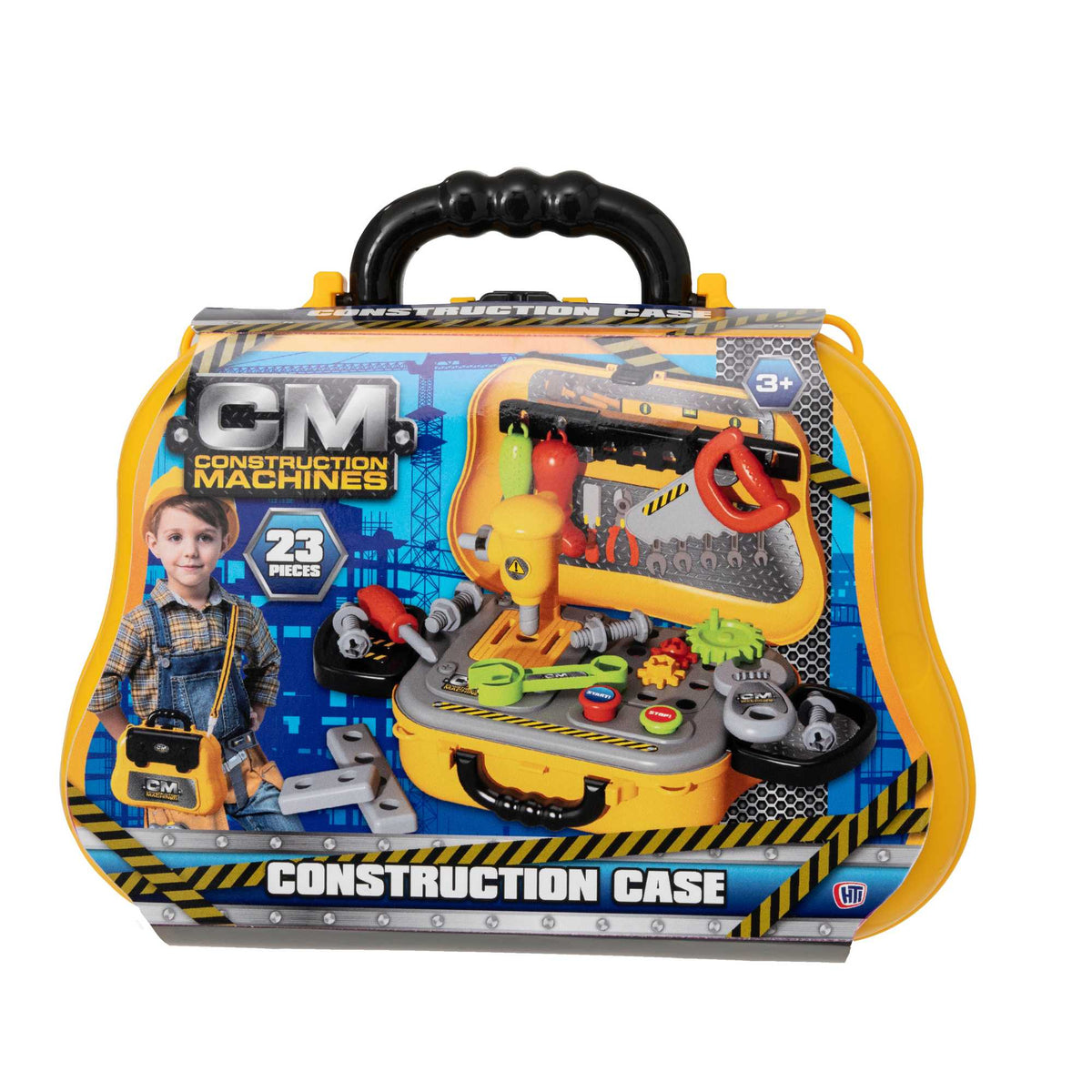 Construction Case Playset - Includes 23 Pieces