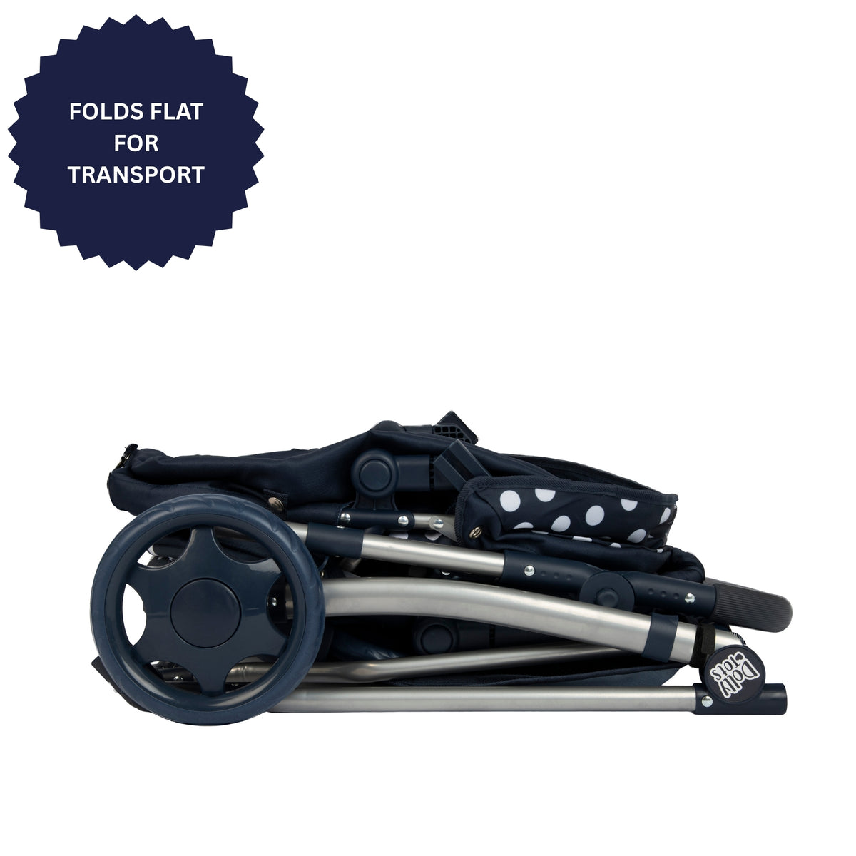 Dolly Tots Twin Dolls Pram - Navy