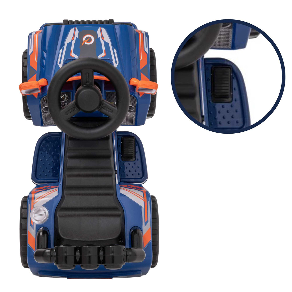 Evo 6V Kids Electric Ride On Blue Zoom 4X4 Truck