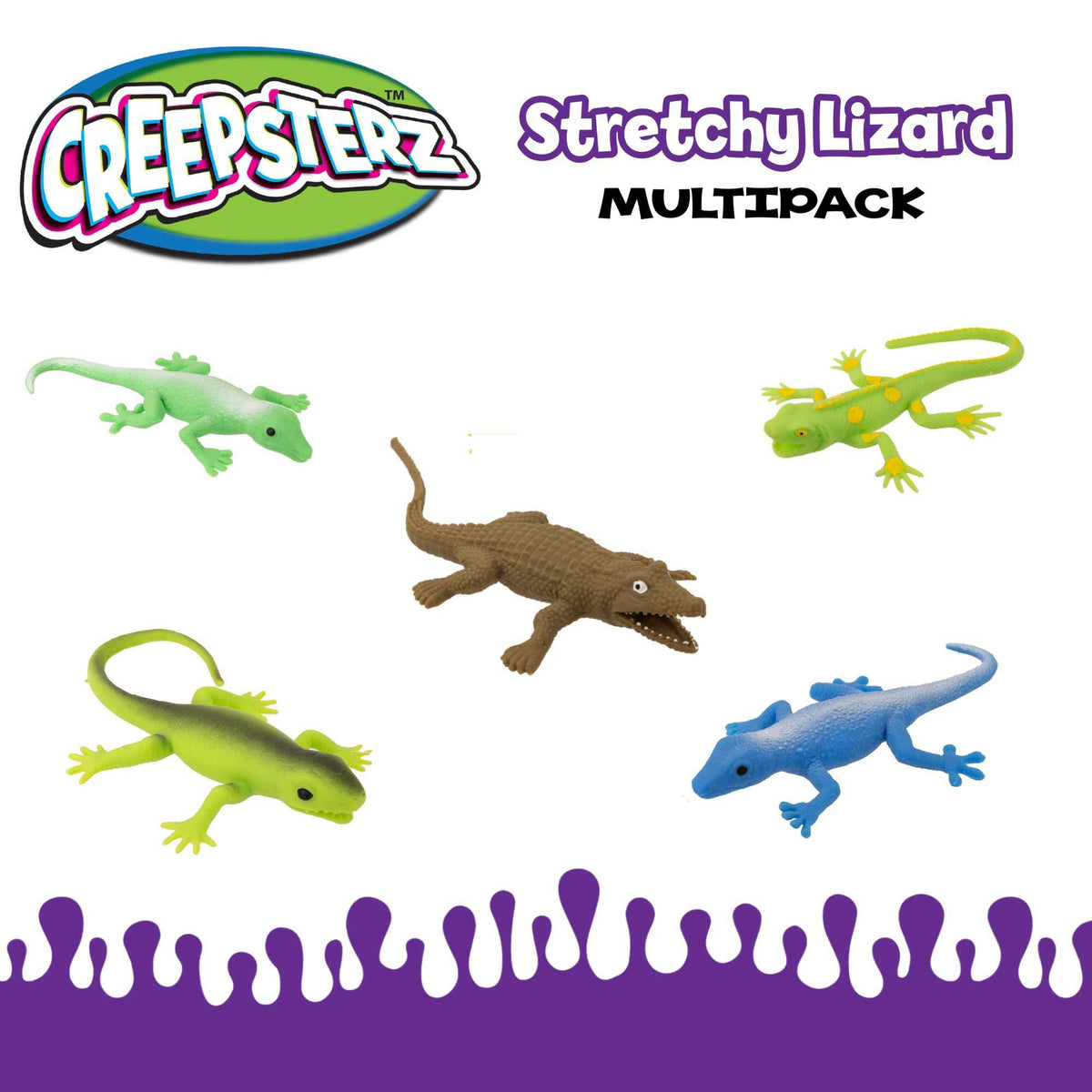 Creepsterz Stretchy Lizards Assorted Fidget Toys - 24 Pack