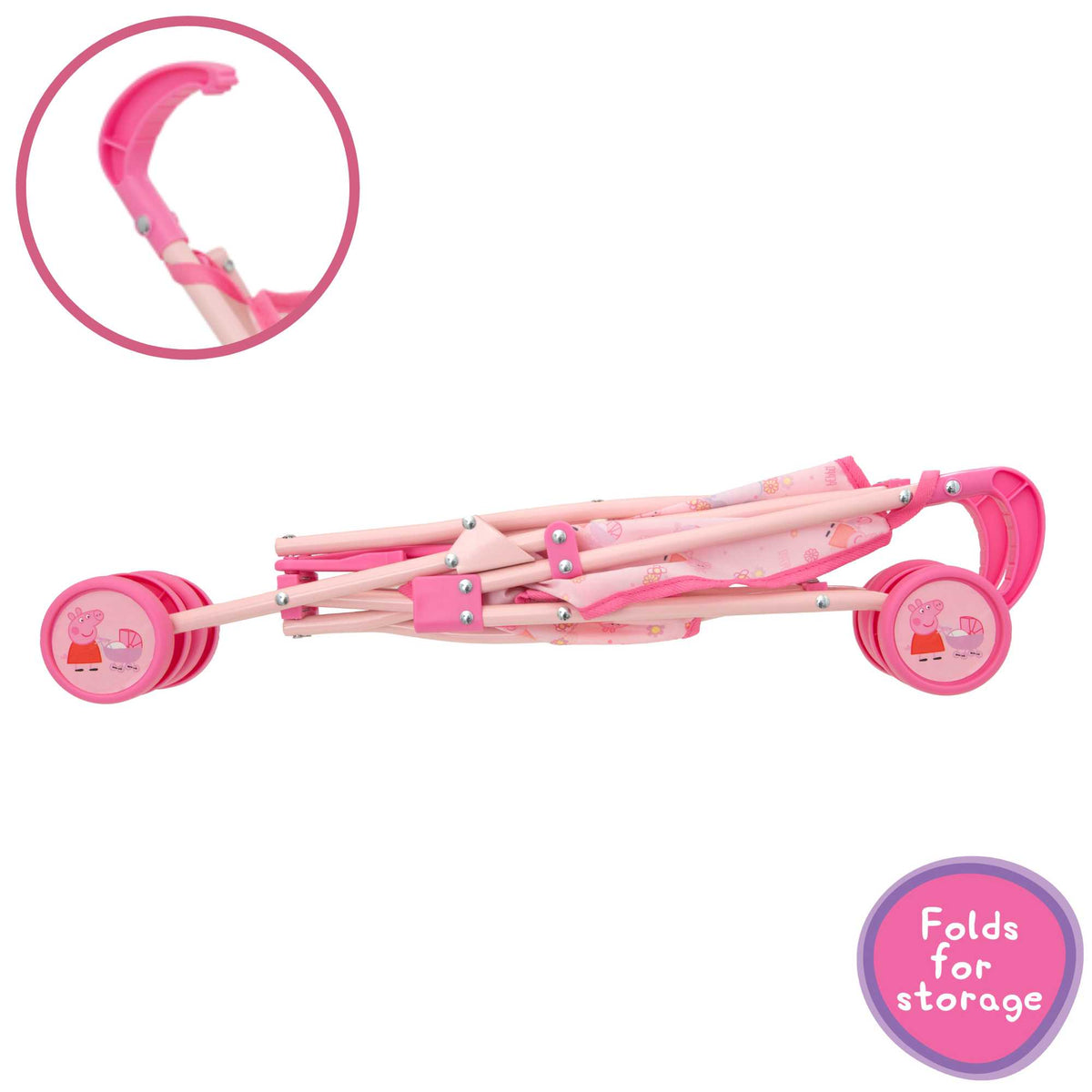 Peppa Pig Single Dolls Stroller - Pink