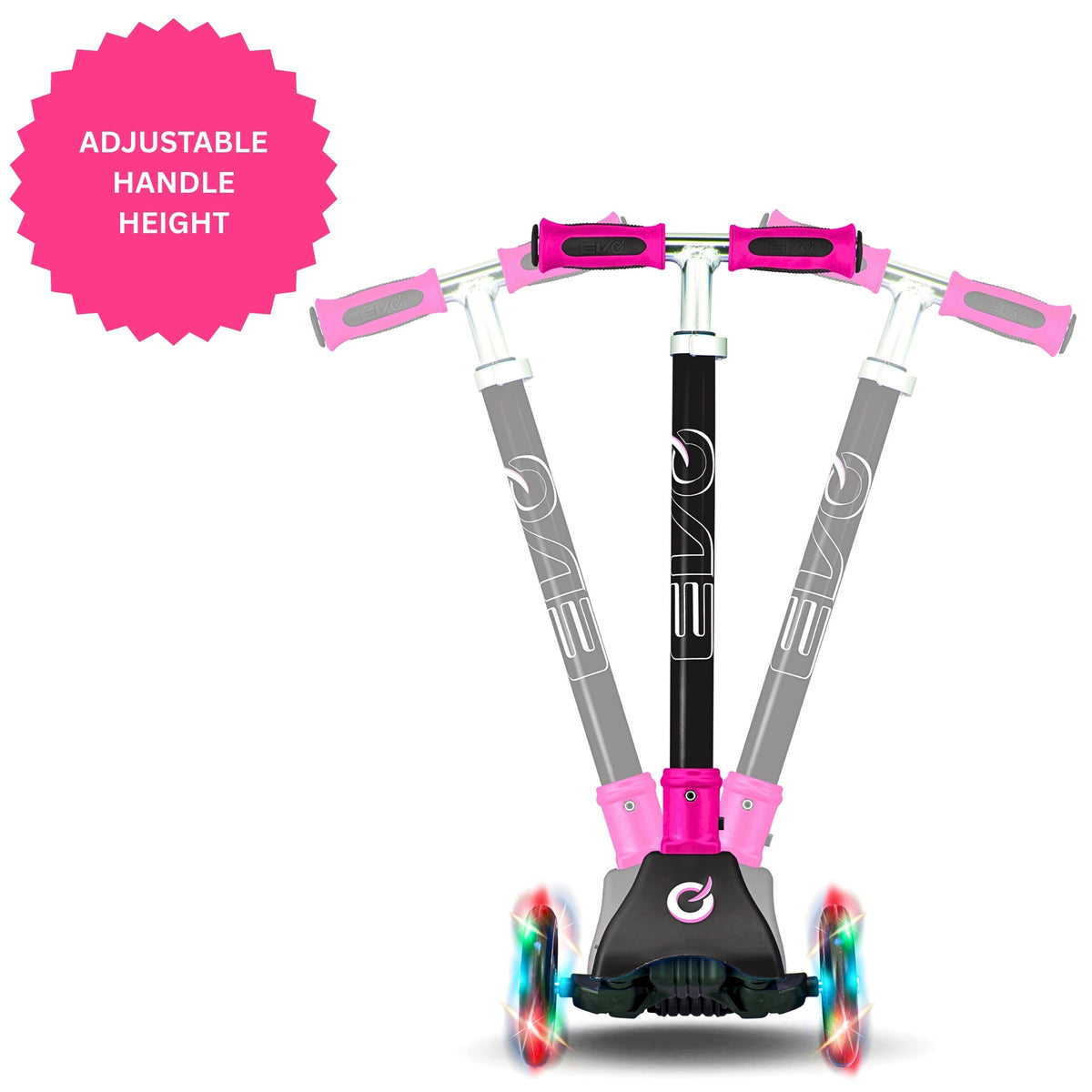 EVO Light Up Cruiser Scooter - Pink