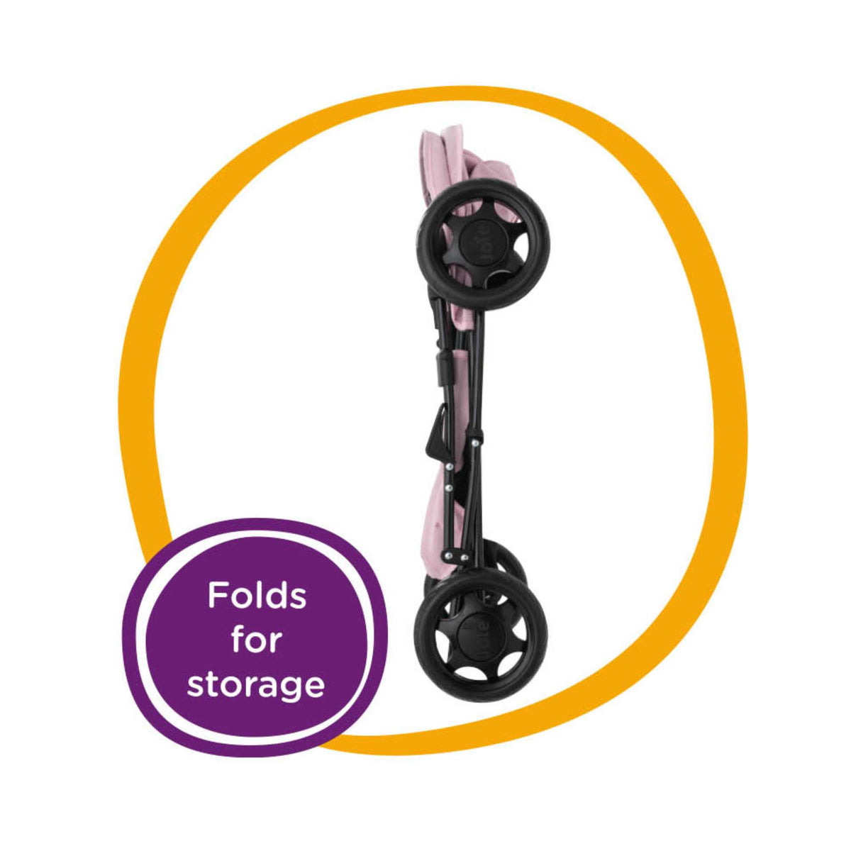 Joie Baby Dolls Pram - Pink & Black