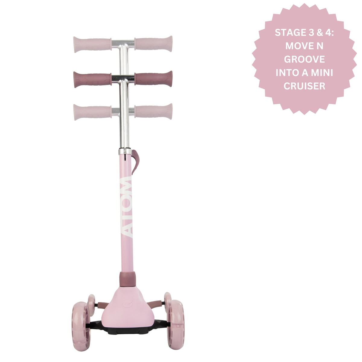 ATOM 4-in-1 Evolve Childrens Scooter Ride-On - Pink