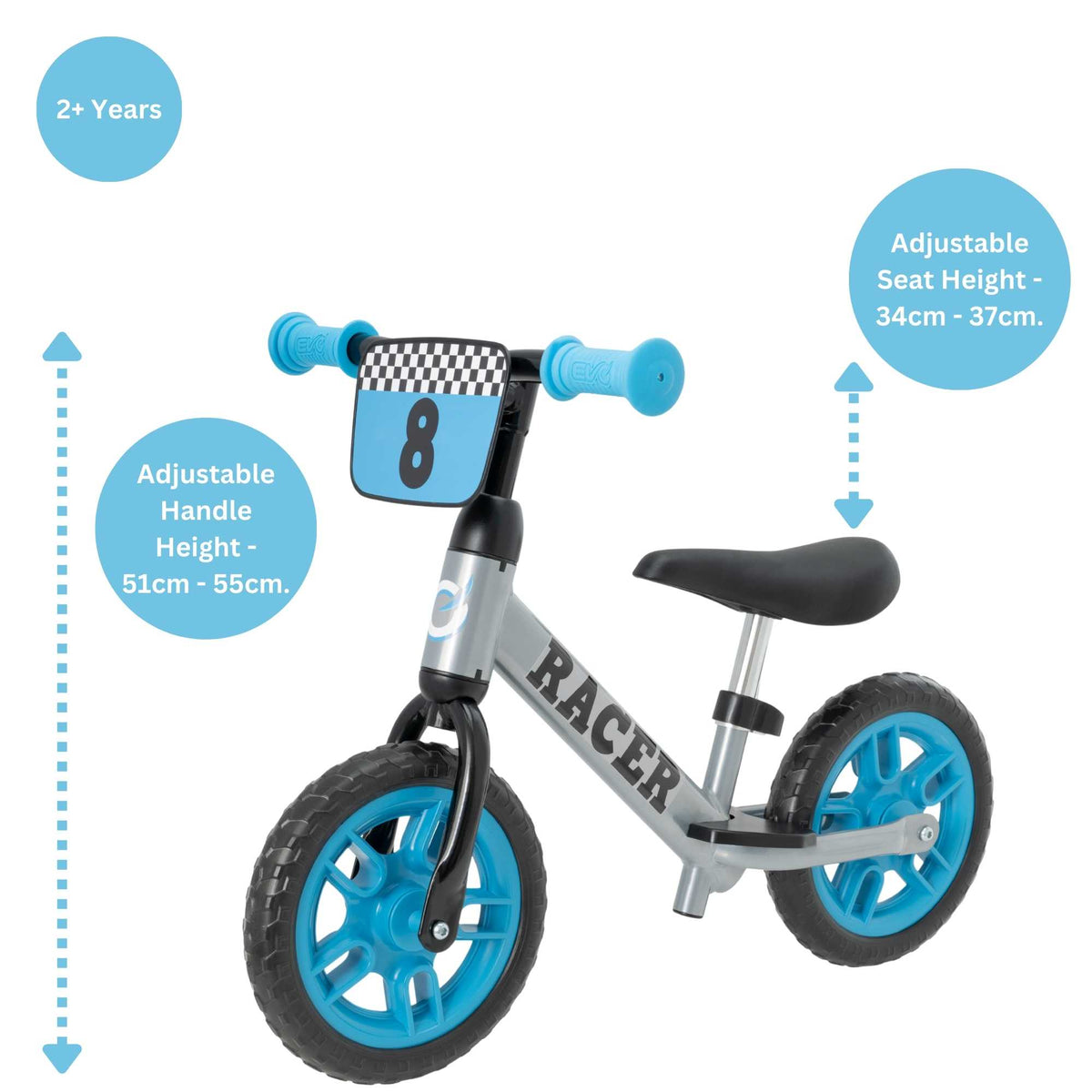 Evo 10" Racer Balance Bike - Blue