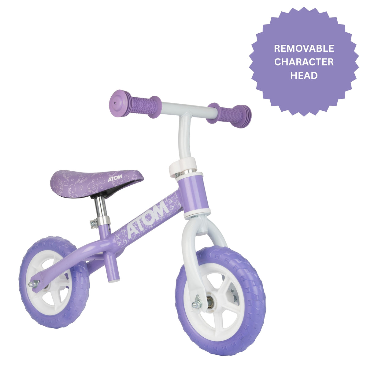 ATOM 8" Purple Balance Bike - Unicorn