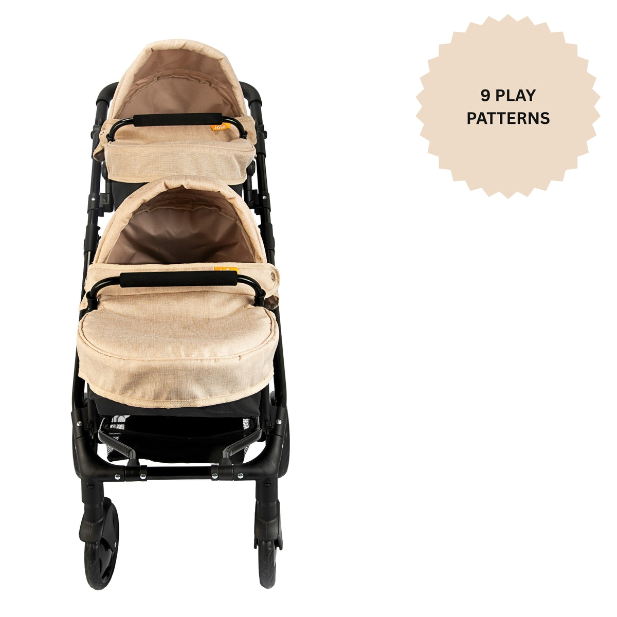 Joie Evalite Stone & Black Dolls Pram - 9 Play Modes