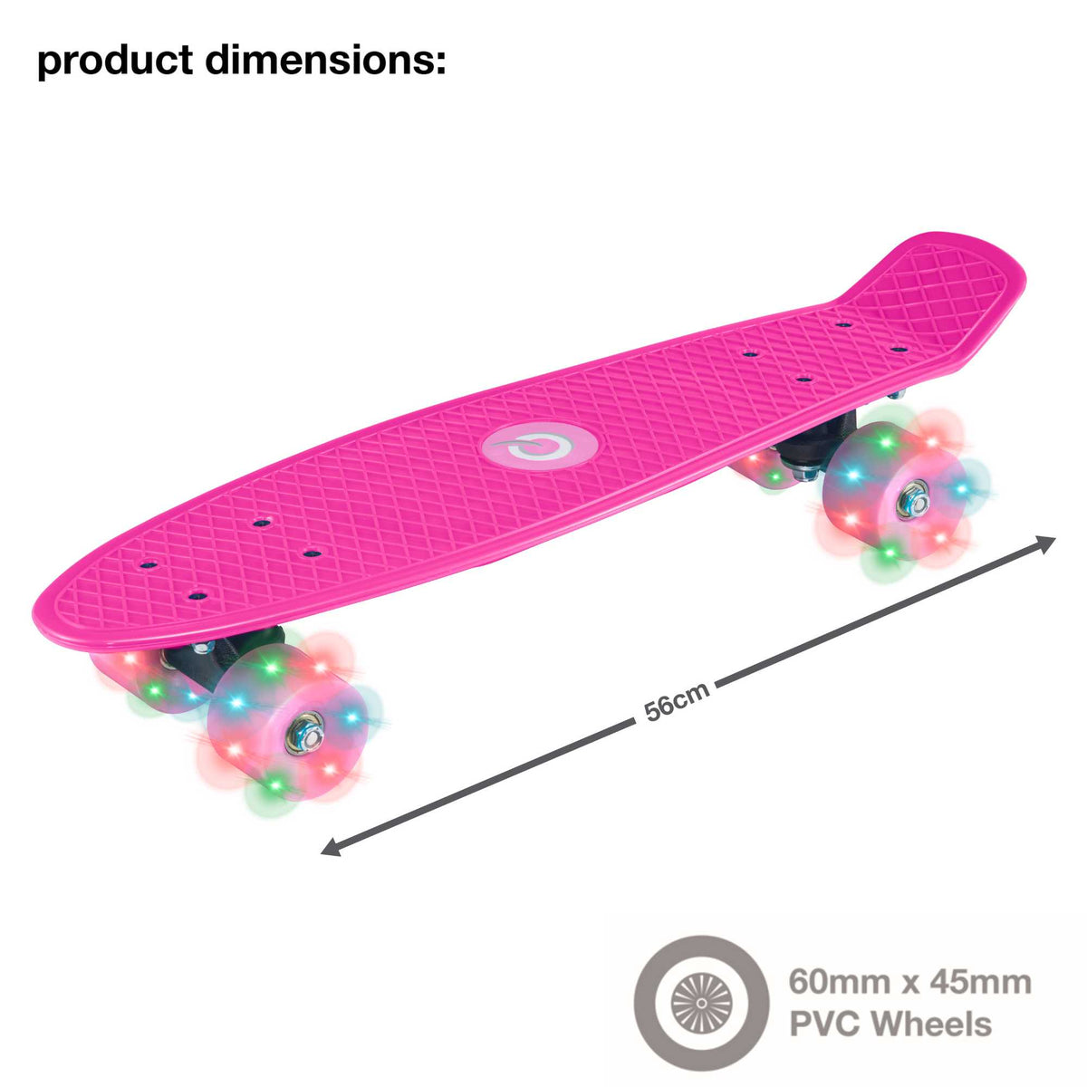 EVO 22&quot; Light Up Penny Board - Pink
