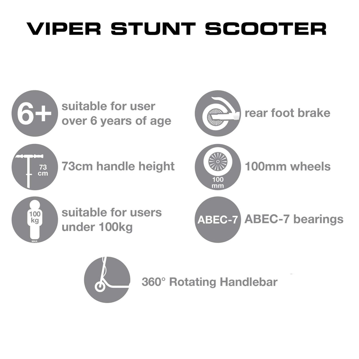 EVO Viper Stunt Scooter - Grey
