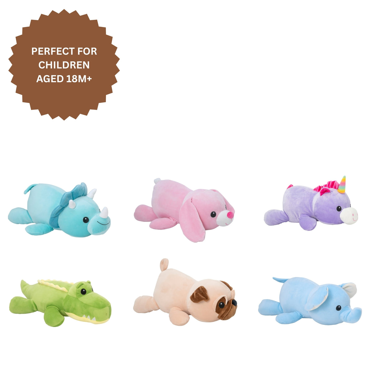 Cosy Cuddles Animal Plush Cushion - Pug