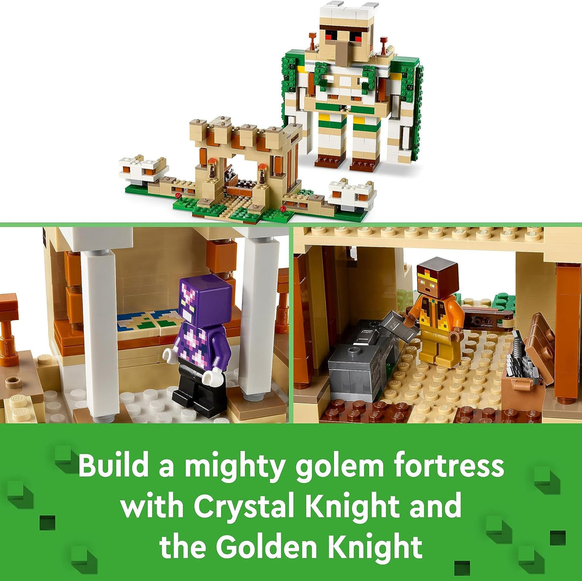 LEGO Minecraft 21250 The Iron Golem Fortress 2in1 Castle Playset