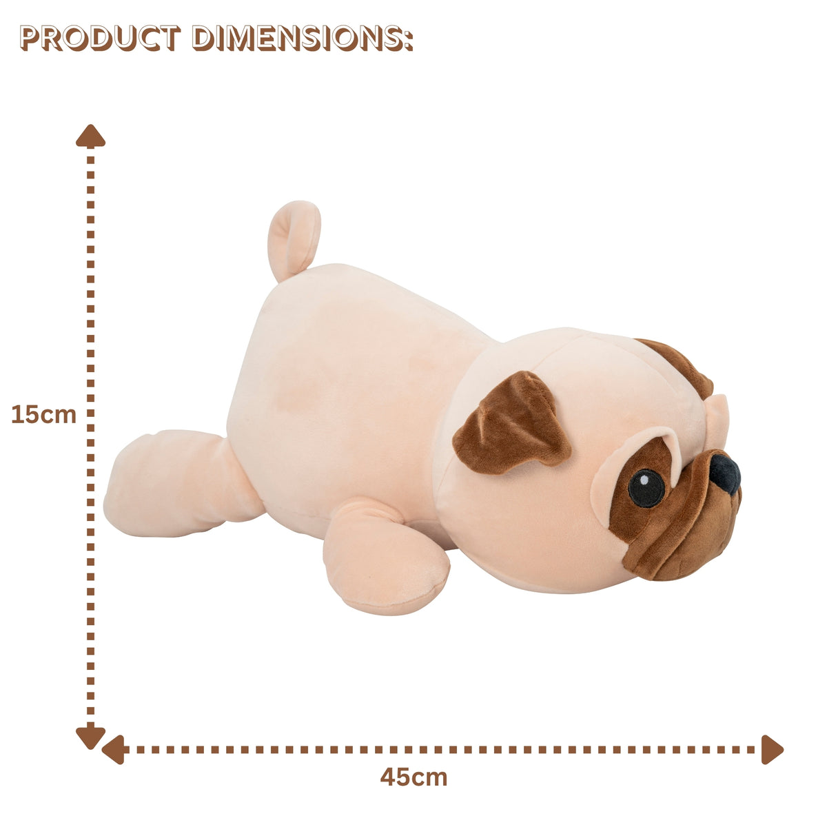 Cosy Cuddles Animal Plush Cushion - Pug
