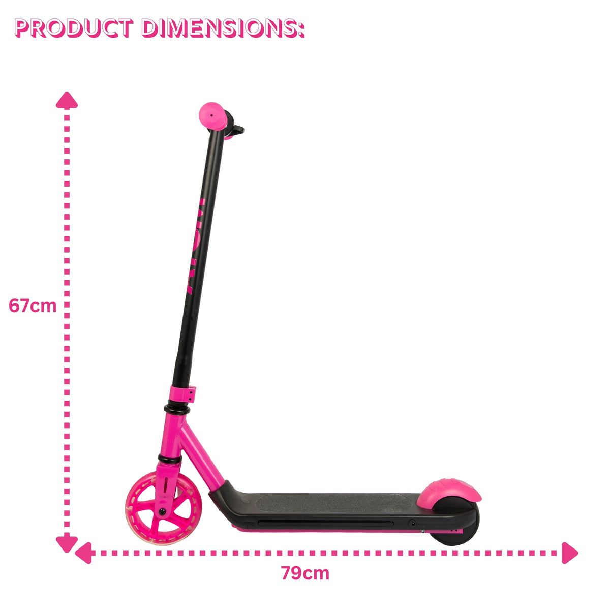 ATOM Light Up Electric Lightening Scooter - Pink