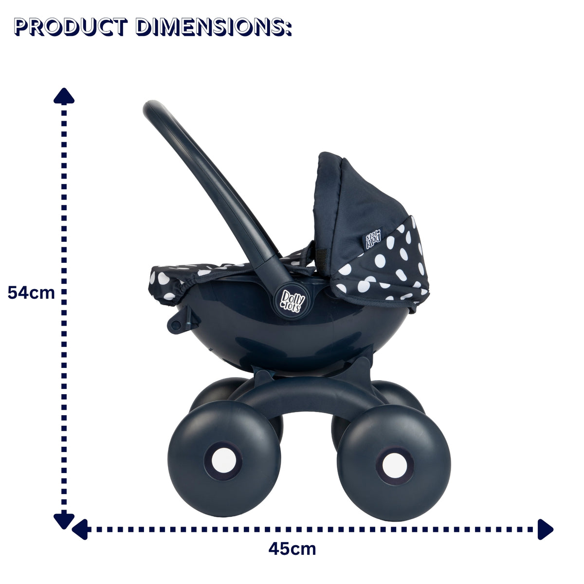 Dolly Tots My First 4 in 1 Dolls Pram - Navy