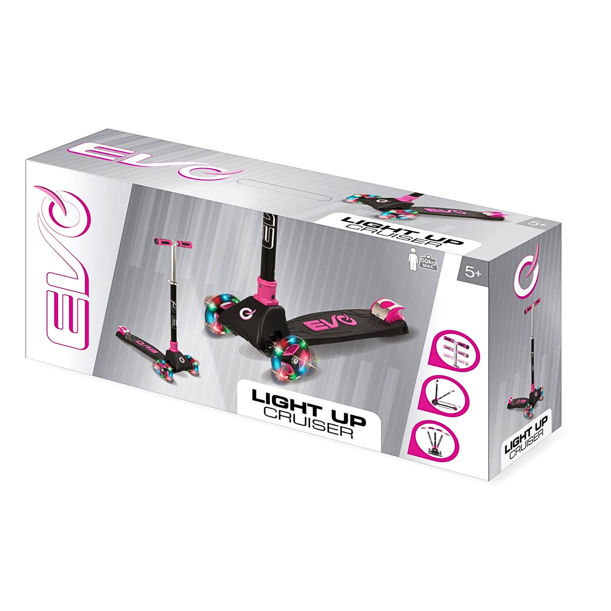 EVO Light Up Cruiser Scooter - Pink