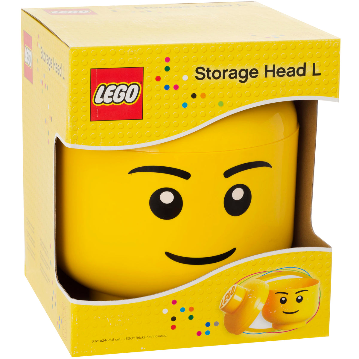 LEGO Minecraft The Mushroom House Toy for Kids 21179 + Large LEGO Storage Head - Bundle