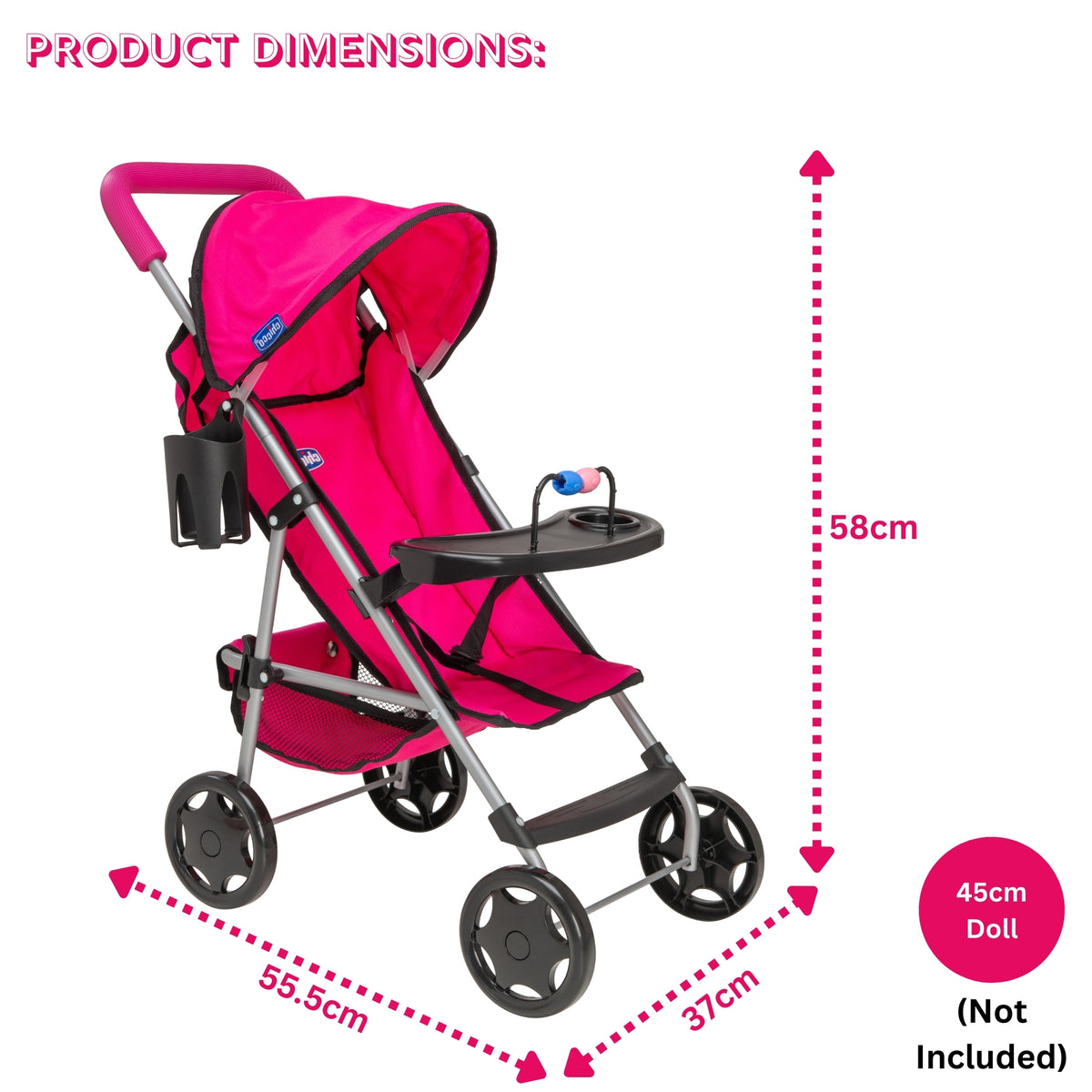 Chicco Ulala Playtime Dolls Pushchair - Pink