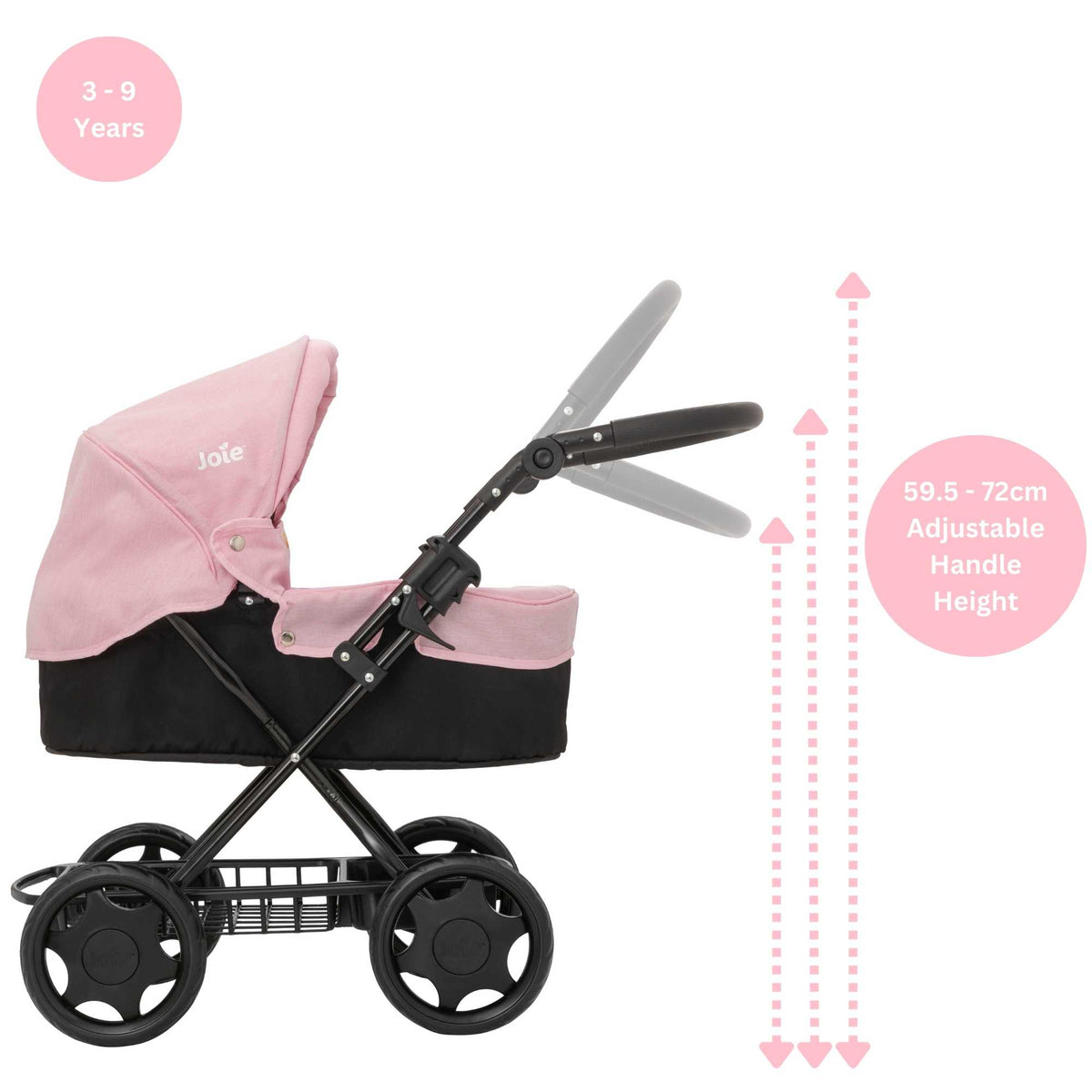 Joie Junior Classic Pram - Includes Handheld Parasol & Changing Bag