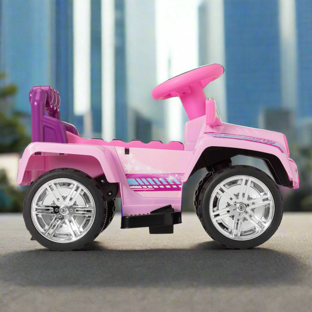 Evo 6V Kids Electric Ride On Pink Shimmer 4X4 Truck