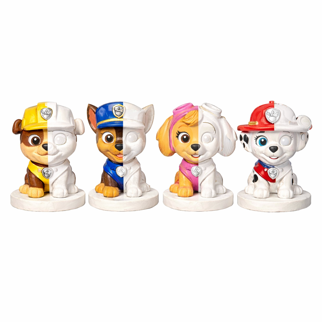 Paw Patrol Paint Your Own Figure Set – 4 Character Craft Kit with Paints