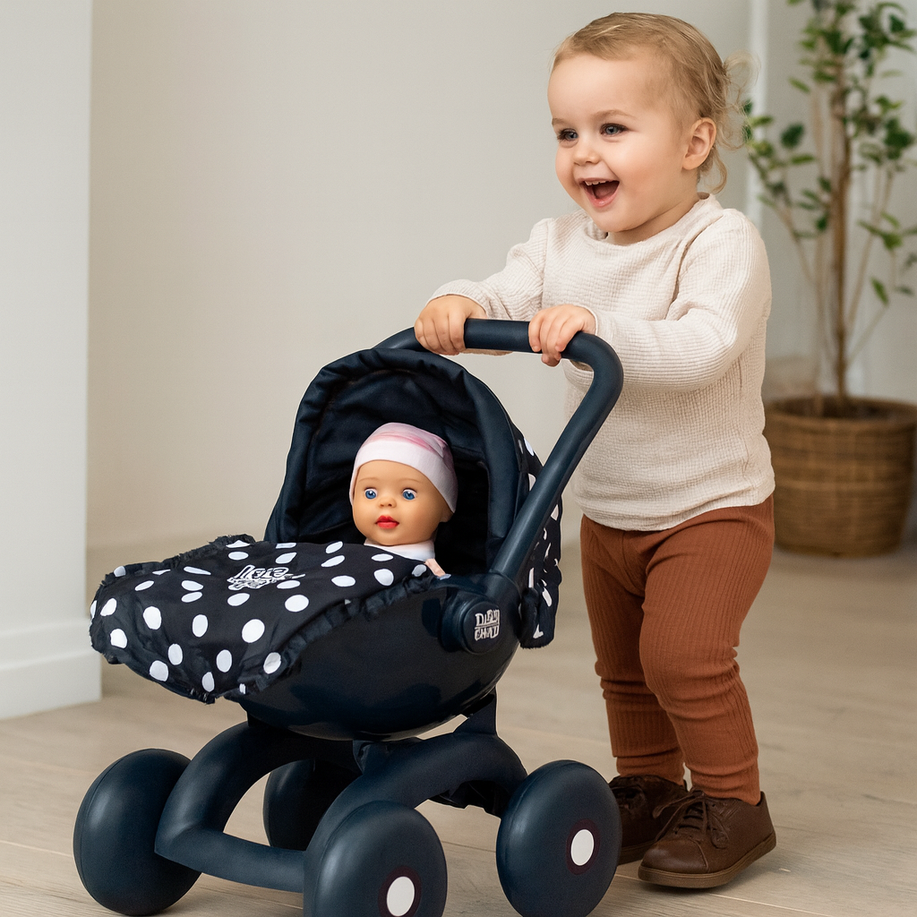 Dolly Tots My First 4 in 1 Dolls Pram - Navy