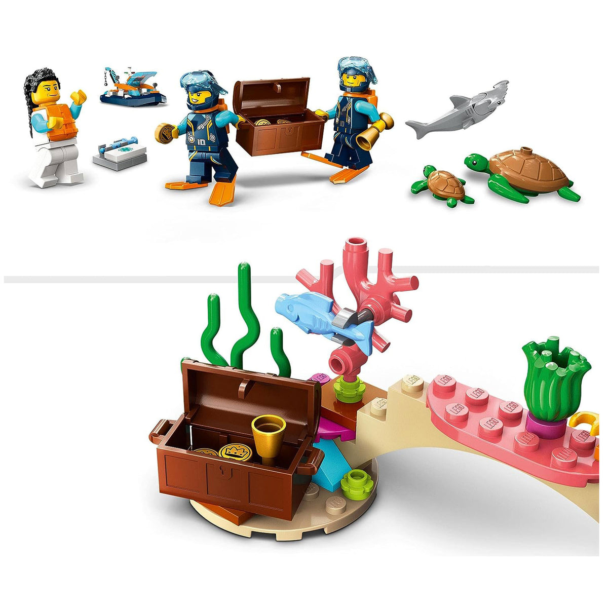 LEGO City Explorer Diving Boat Set with Submarine Toy