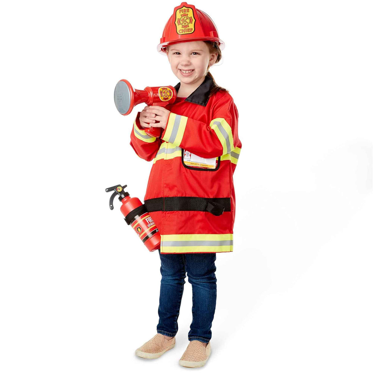 Melissa &amp; Doug Fire Chief Children&#39;s Costume, 3-6 years