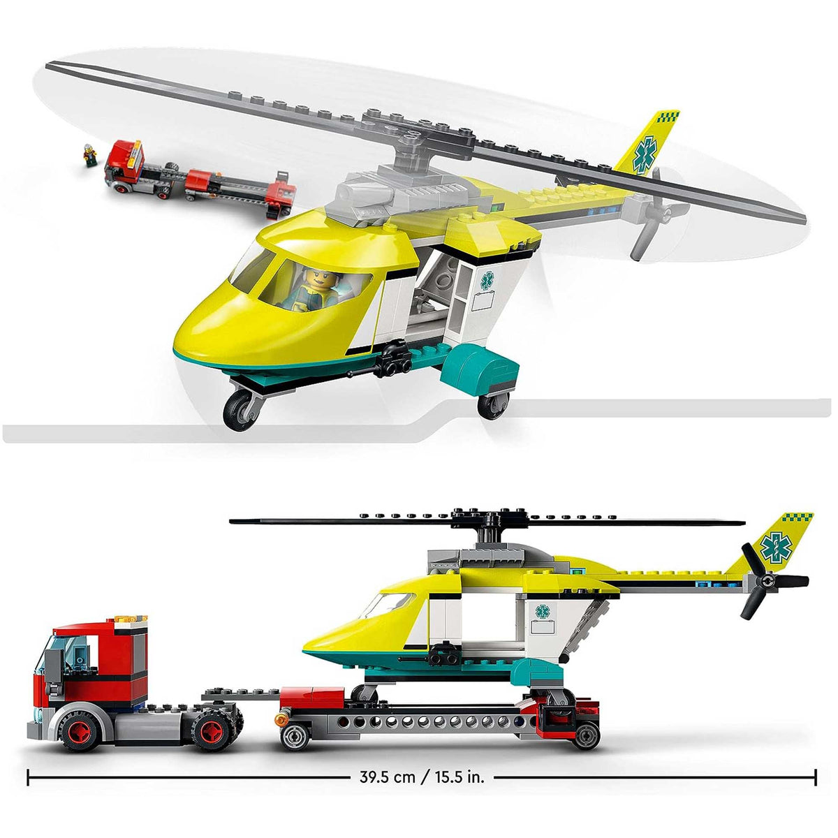 LEGO City Rescue Helicopter Transport Toy Building Set