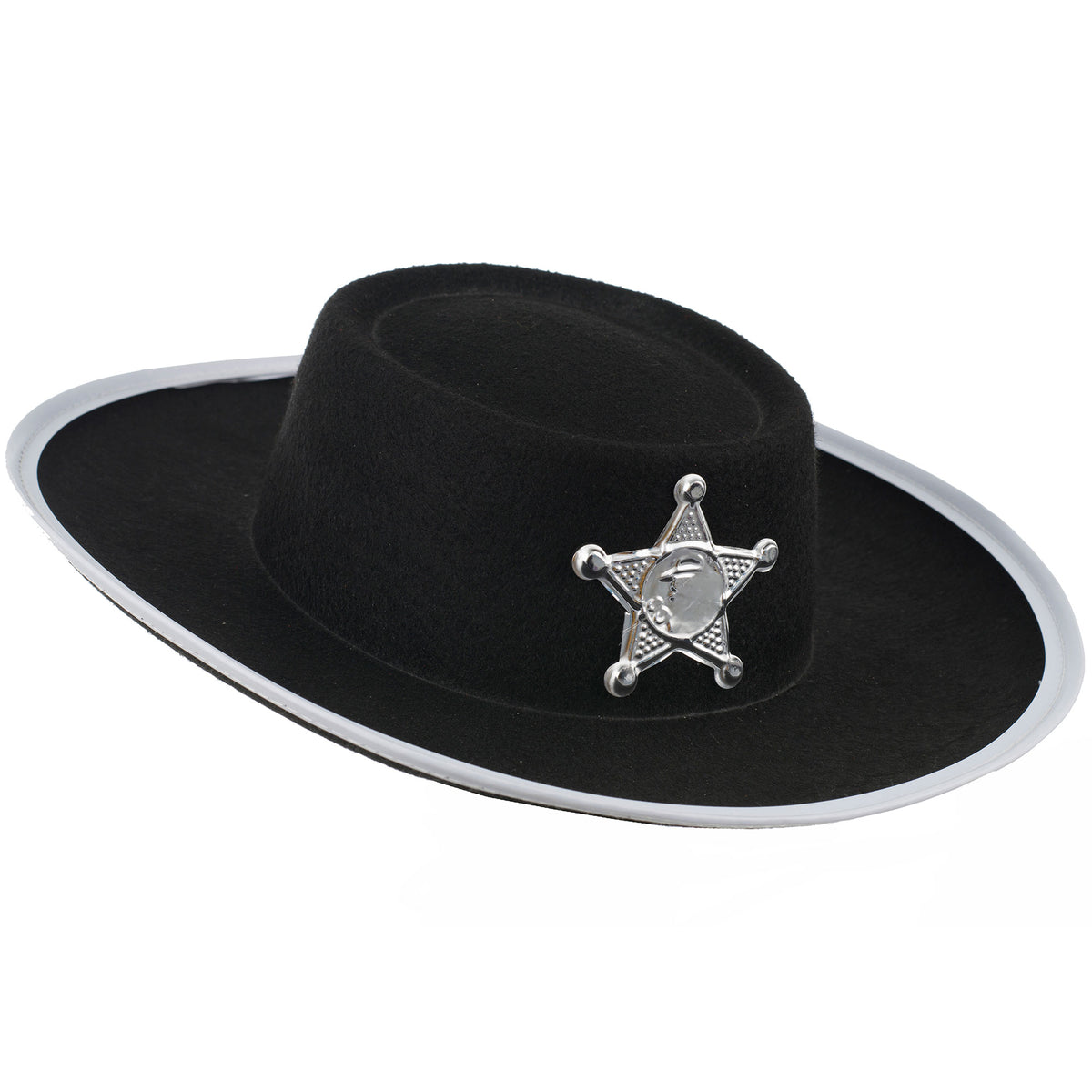 Childrens Roleplay Fancy Dress Cowboy Hat - Black