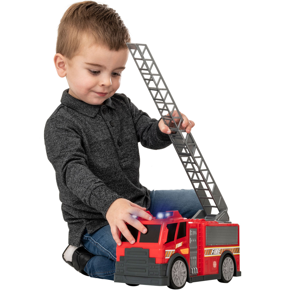 Teamsterz Mighty Machines Medium Light & Sound Fire Engine