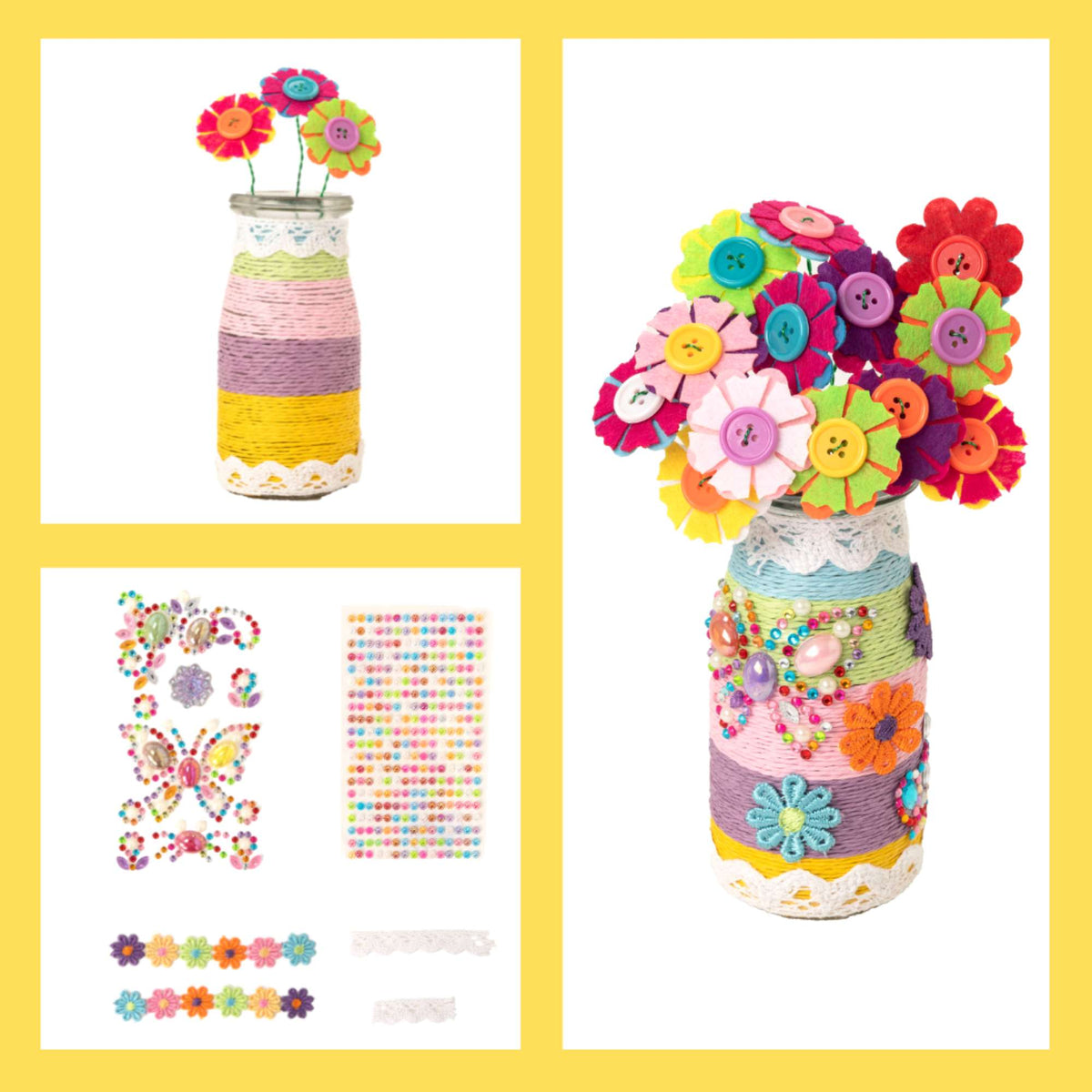 Make Your Own Flower Kit, Gardening Craft, Modelling Craft, DIY Flowers,  Foam Flower Arts &amp; Crafts