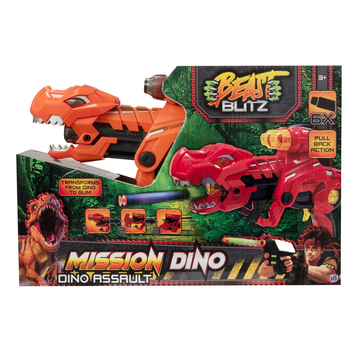 Beast Blitz Dino Assault 2-IN-1 Dart Gun